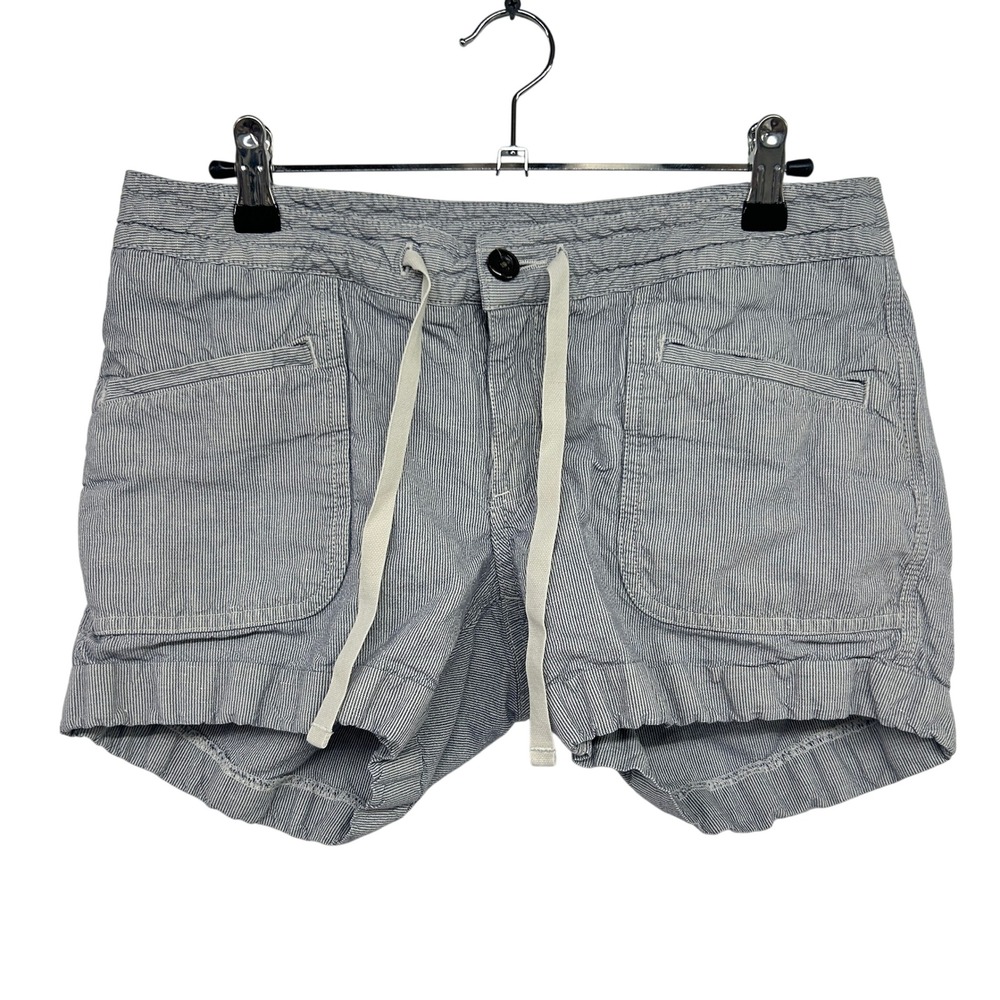 The North Face Linen Blend Shorts 6 Blue‎ Stripe Coastal Vacation Beach Hiking